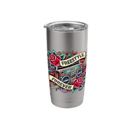 Freestyle Forever 80s Boombox for Retro Dance Music Fans Stainless Steel Insulated Tumbler
