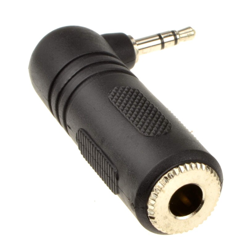 kenable 6.35mm Jack Socket to Right Angled 3.5mm Stereo Jack