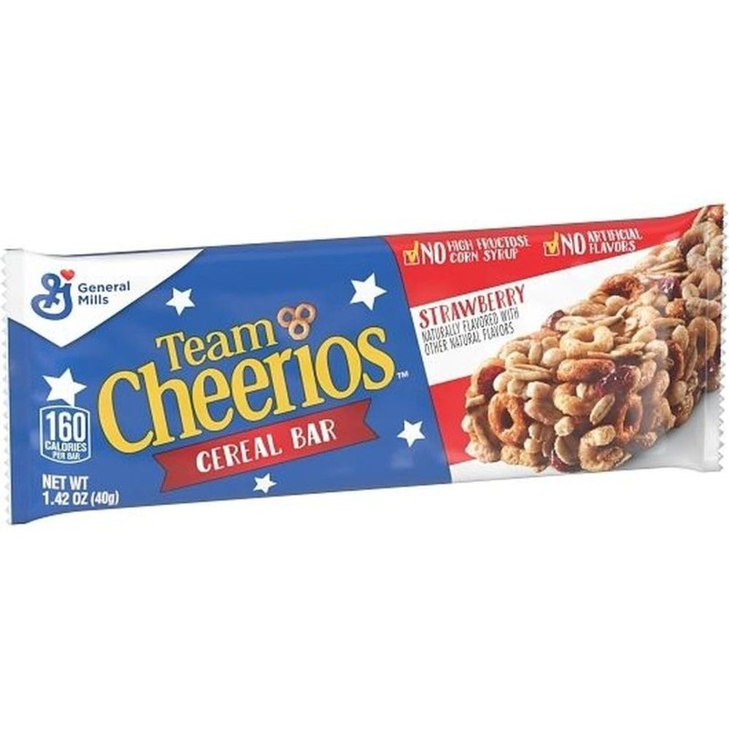 Team Cheerios Strawberry Cereal Bar, 1.42 Ounce - 96 per