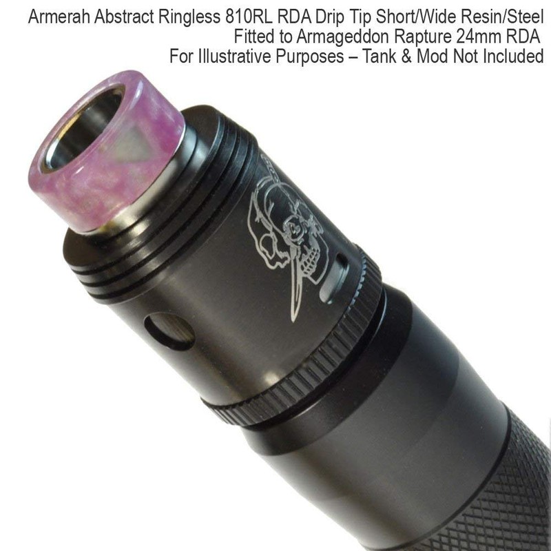 Armerah Abstract 810RL Ringless Drip Tip RDA eCig Tanks Short/Wide