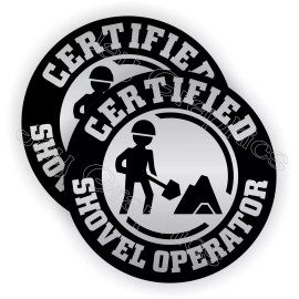 Unbranded/Generic Shovel Operator Funny Hard Hat Stickers / Safety Helmet Decals Foreman SLVR