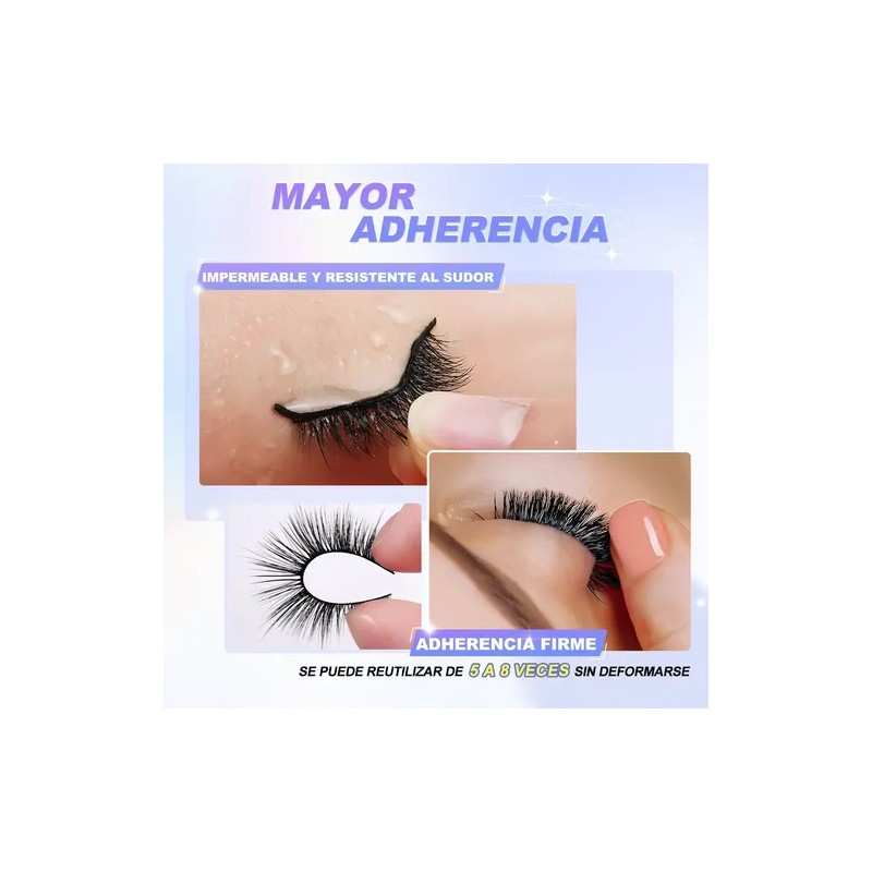 Sace Lady Pestañas Postizas Autoadhesivas Largas Naturales