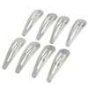 Metal Silver 50 Pcs Mini Small 30mm Snap Hair Clips