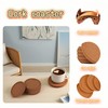 6-Pack Cork Coasters, 4 Inch Absorbent Reusable Beverage Coasters with