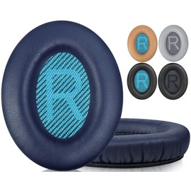 JALPolat® Replacement Ear Pads Cushions for Bose Quiet Comfort 35 (QC35), QuietComfort 35 II (QC35 II) Headphones, Earpads Compatible with QC35 & 35 ii / QC45 / QC25 / QC15 / AE2W (Midnight Blue)
