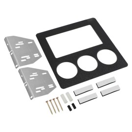 Junomabix 87-89 Black Radio Relocation Double Din Trim Bezel Panel Kit For Ford Mustang US