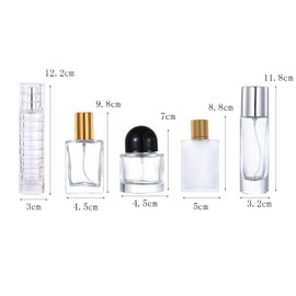YORROR 6 Pcs 30ml Frosted Glass Perfume Atomizer,Empty Refillable Perfume Spray Bottle for Men and Women,Portable Fragrance Fine Mist Spray Bottle Perfume Dispenser for Travel