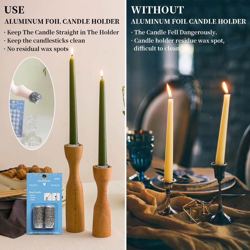 Taper Candle Fittings for Candle Upright,Silver Bobeches for Candlesticks Set