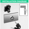 Jiozermi 4 Packs Drawer Lock with Keys, Desktop Lock with