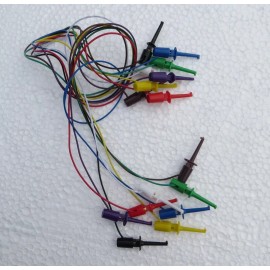 wosang 8 pcs Mini Grabber IC Test Lead Jumper 8 color