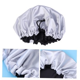 FOMIYES Satin Silk Sleep Cap Double Layer Night Sleeping Hat Drawstring for Women