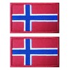 2 PCS AliPlus Norway Flag Patches Embroidered Tactical Military Morale