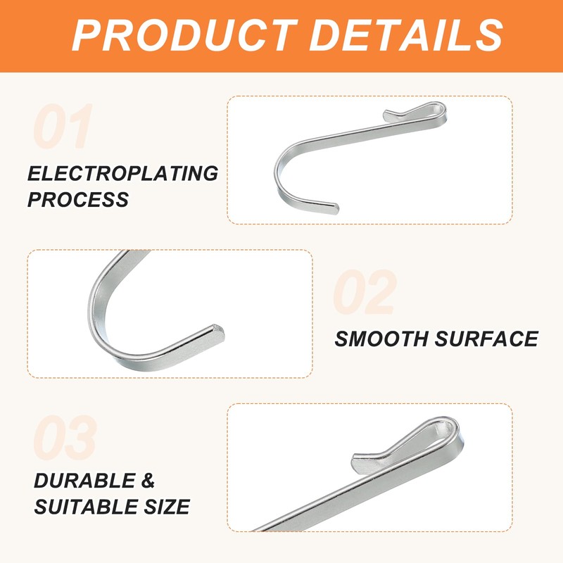 PATIKIL 2.3" J Hooks, 12 Pack Hook Wire Rack Hooks