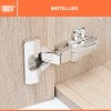 TOUCH FRAMELESS 3/4" Overlay Cabinet Door Hinge Concealed Euro Full