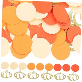 OHPHCALL Thanksgiving Pumpkin Confetti Paper Scatter Decorations for Party Supplies for Weddings Year Celebrations and Fall Festivities