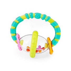 Bright Starts Grab & Spin Sonajero para Bebé y Juguete Mordedor sin BPA, a partir de 3 meses