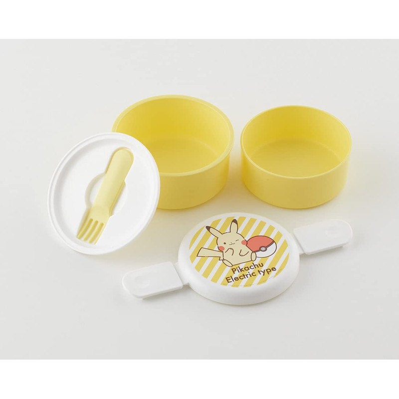 Skater ONWR1AG-A Ag+ Silver Ion Antibacterial Lunch Box, 2-Tier, Round,