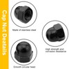Bikasun Pack of 20 Acorn Nuts M10 Black Stainless Steel