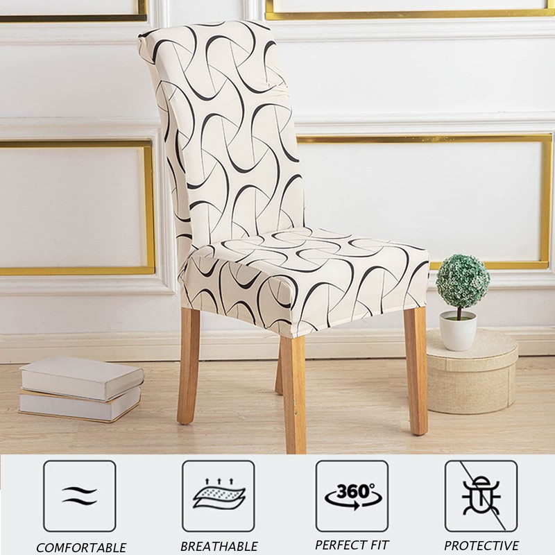 HZDHCLH Chair Covers Slipcovers 4/6 PCs Stretch Removable Washable Short