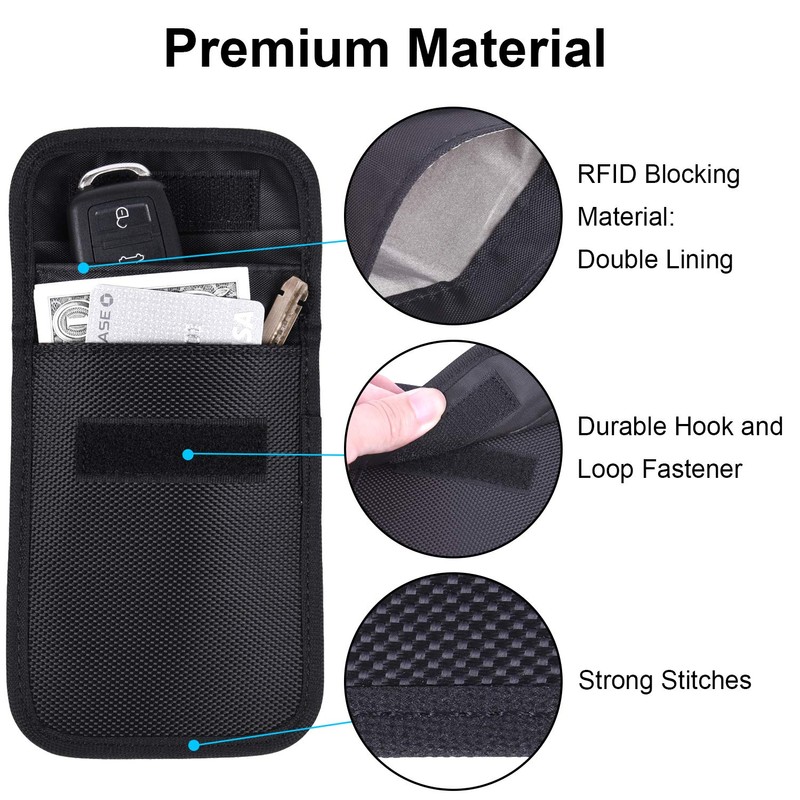 Wisdompro RFID Key FOB Protector for Car Key Signal Blocking;