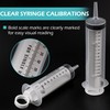 100ml/150ml Syringe with 2Pcs 100cm Tube, Large Plastic Measuring Syringe