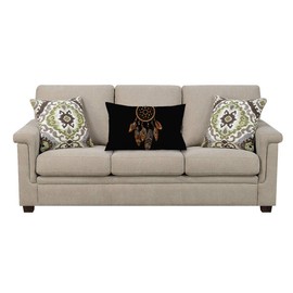 Swono Dreamcatcher Throw Pillow Cover Embroidery Tribal Dream Catcher Boho American Talisman Cotton Linen Decorative Rectangular Pillowcase for Sofa and Bed Couch 12"X20"