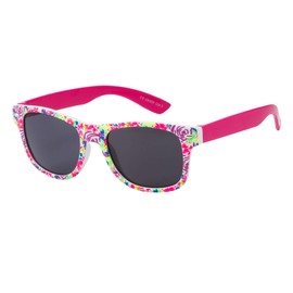 Kids Sunglasses Girls Boys Children Classic Style Shades UV 400 Protection (Pink Floral)