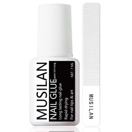 MUSILAN Nail Glue, Nail Glue for Press on Nails,Nail Glue for Acrylic Nail Tips Brush on Nail Glue Professional Nail Tip Glue False Nail Tips Glue for Broken Nails Super Bond for Nails Long Lasting