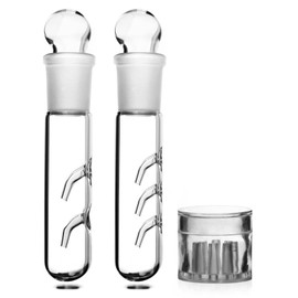 QWORK Pack of 3 Planaria Trap, 2 Hole 3 Hole Glass Planaria Trap 8 Holes Acrylic Trap for Fish Tank Aquarium