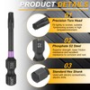 HARFINGTON T20 Torx Head Impact Screwdriver Bits 1/4" Hex Shank