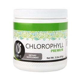 Suplemento dietético en polvo de clorofila premium. Clorofila natural que es potente y eficaz, fácil de llevar                                        