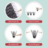FADVAN False Eyelashes Clusters Pack of 280 50D Mix 9-16