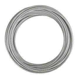 115Ft 1/4 Stainless Steel Cable, 7X19 Steel Wire Rope, 304 Stainless Steel Wire Rope, Stainless Steel Wire Cable for Versatile Outdoor Applications, Corrosion-Resistant, by GENHAKON