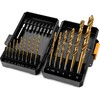 Hi-Spec 24-Piece HSS Metal Drill Bit Set and 1/4 Inch