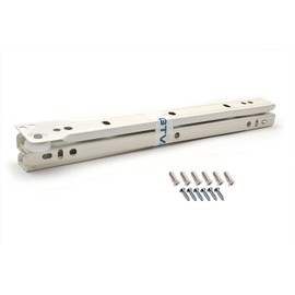 Roller Drawer Slides/Runners Bottom Fix Metal White L:550mm (1pair)