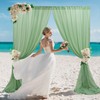 FANPROMS Sage Green Sheer Backdrop Curtains 5x10ft 2 Panels Chiffon