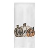 Thankful Pumpkin Thanksgiving Kitchen & Bathroom Towels - Beige, Orange