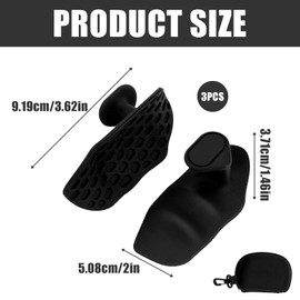 3-Pack Gym Hand Grips, Gym Grips, Lightweight and Compact Design, 3.62in Length, Ideal for Weight Lifting and Home Workouts, Fingerless Workout Gym Gloves for Unisex Exercise Weightlifting