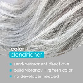 KERACOLOR Clenditioner SILVER Hair Dye - Semi Permanent Hair Color Depositing Conditioner, Cruelty-free, 12 Fl. Oz