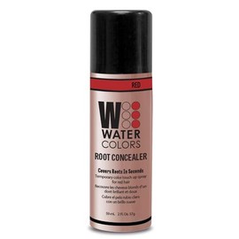 Corrector de raíces de acuarelas, cubre las raíces del cabello en segundos, tinte temporal para retocar el cabello (con elegante alfiler de acero de cola de rata), color gris, Rojo