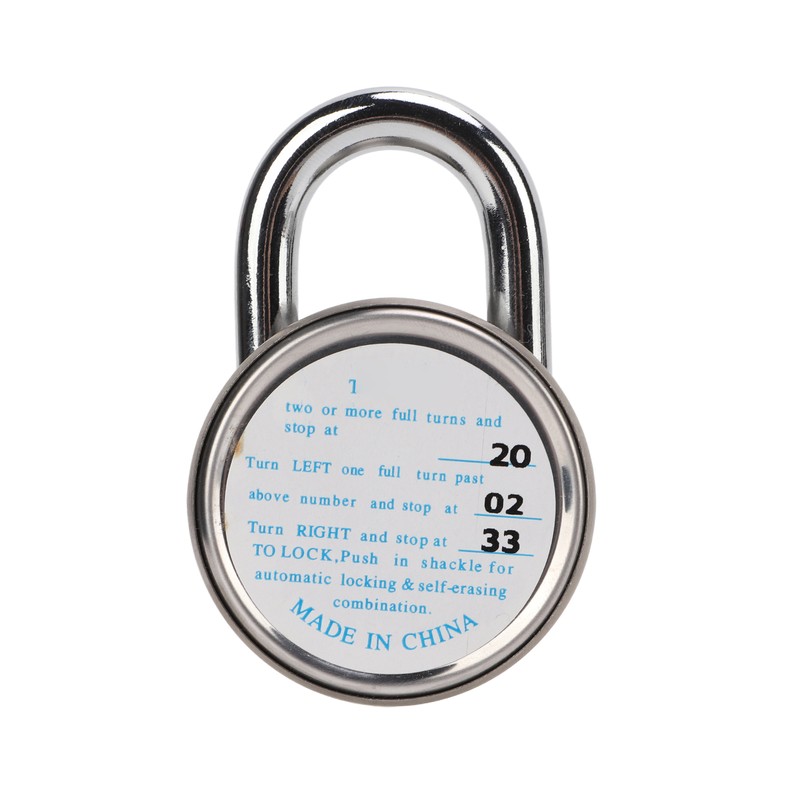 Dial Combination Lock Heat Treatment Hardened Steel Security Waterproof for
