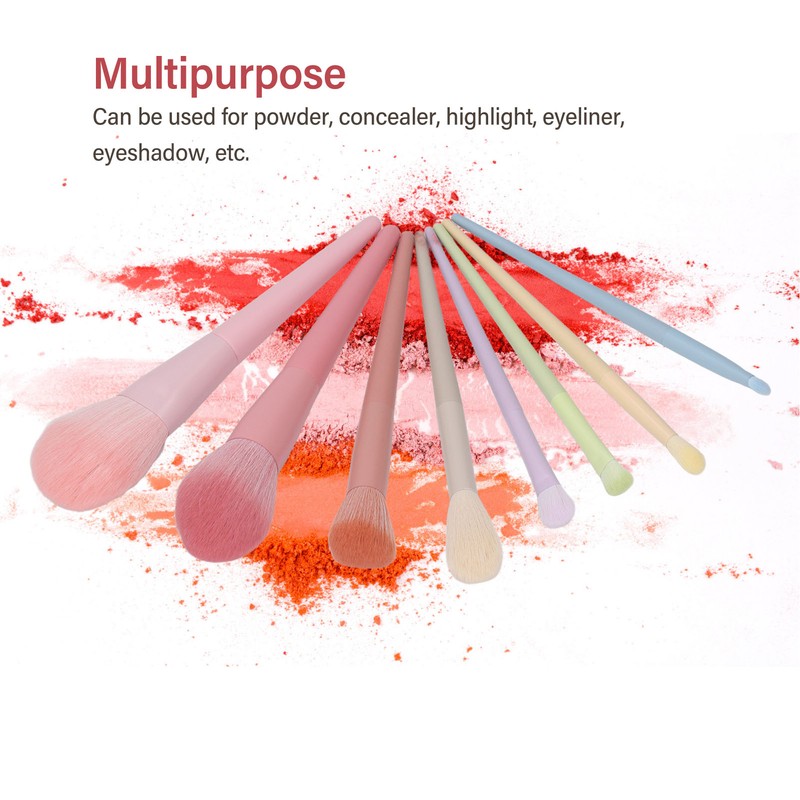 8pcs Makeup Brush Set Ergonomic Powder Eyeliner Eyeshadow Concealers Brushes