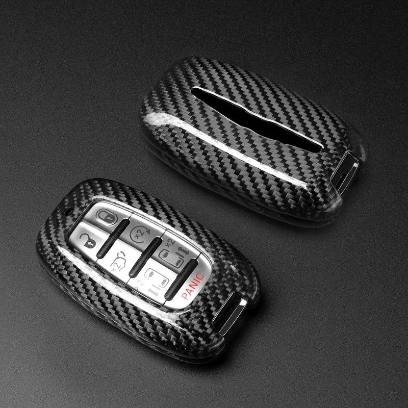 T-carbon Real Glass Fiber Key fob Cover Compatible with Chrysler