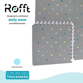 Soft Non-Toxic Baby Play Mat XXL, Toddler Playmat, Colorful Jigsaw Puzzle PlayMat, Tiles 24 x 24 Foam Floor Mats for Kids & Babies | EVA Foam Interlocking Tiles for Nursery, Playroom (Grey 9 PCS)