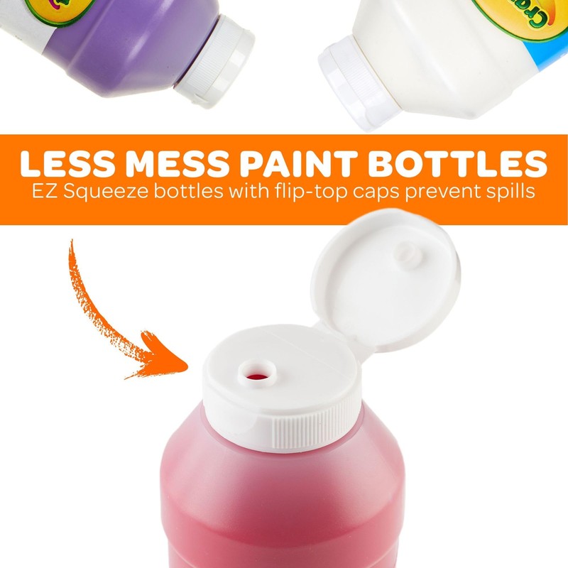 Crayola Yellow Washable Paint, Kids Painting Supplies, Paint Bottle, 16oz
