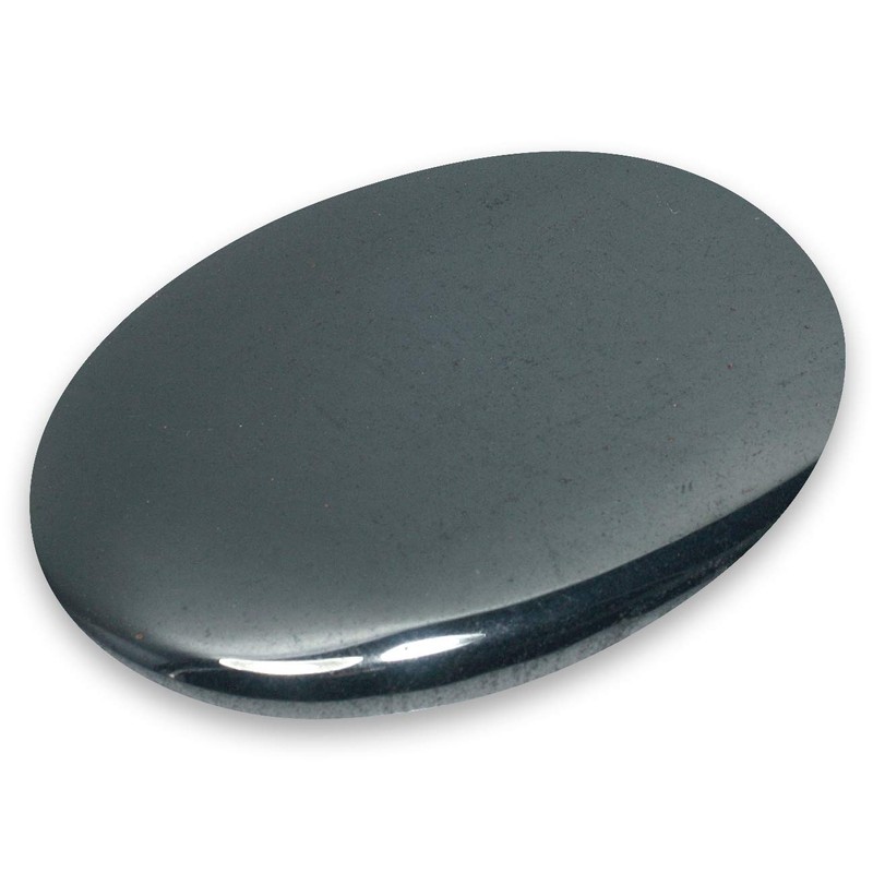 CrystalAge Hematite Palm Stone ~70x50mm