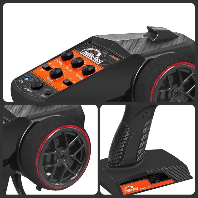 Hobby Fans RC Radio System 4CH 2.4G RC Transmitter with