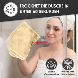 NATARO® Pack of 4 Fast Dry It Premium Drying Towels for Shower Cubicle, Car, Household, Camping - The Original - Extra Absorbent Microfibre Cloth, Lint-Free, Scratch-Free Shiny Wipes Cloths 40 x 50 cm