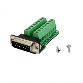 Twinkle Bay D-SUB DB15 Male 15 pin to Terminal Breakout Board Connector with Screws