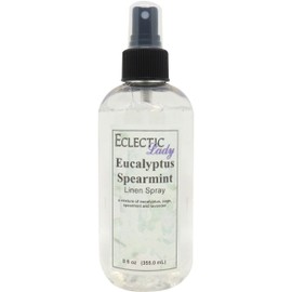 Eucalyptus Spearmint Linen Spray (Double Strength), 4 ounces - Eclectic Lady Sheet and Linen Spray - No Artificial Colors, Parabens, or Preservatives - Long-Lasting Scent for Bed, Fabric & Pillow